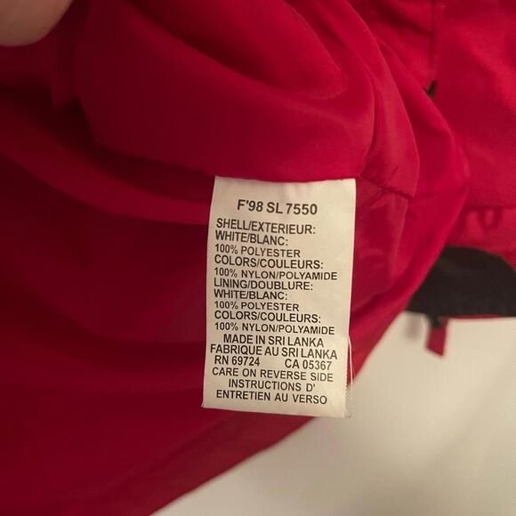 Columbia Gizmo Jacket Coat Shell Full Zip Zipper Black/Red Pocket Women’s Small - Picture 8 of 8